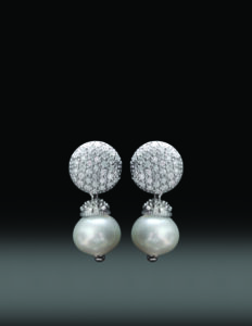 diamond pearl earrings